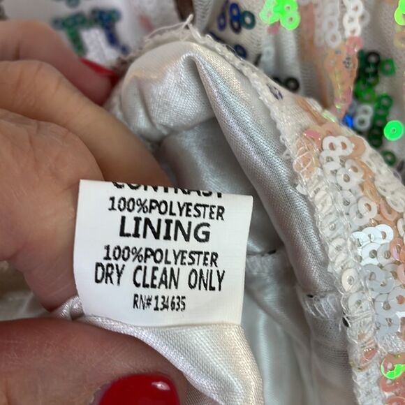 New Multicolor Sequins Dress Key Hole Back Size Small - Picture 11 of 11